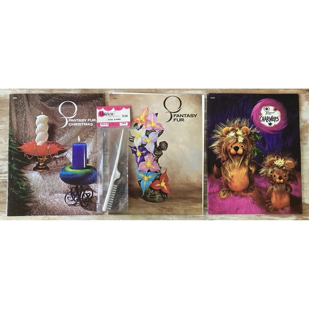 Vintage arts & crafts catalogs Fantasy Fur 1970s Christmas animals gifts unusual